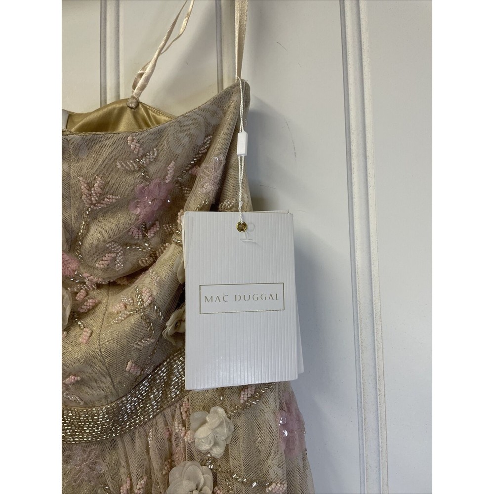 Mac Duggal Women's Floral Embellished One Shoulder A Line Gown Size 18 $998 - Picture 12 of 14